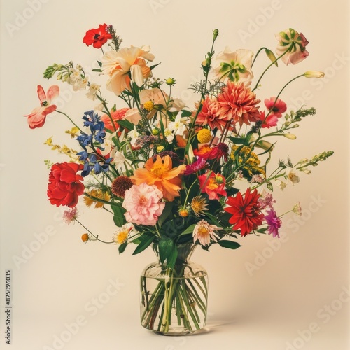 spring flower vase bouquet arrangement  ai