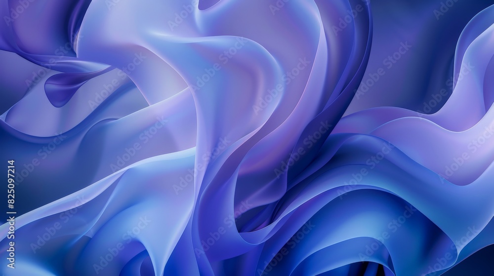 Obraz premium wavy glowing blue abstract
