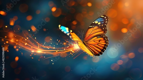 Spectacular A vibrant butterfly wing showcases nature beauty and creativity © Kashem