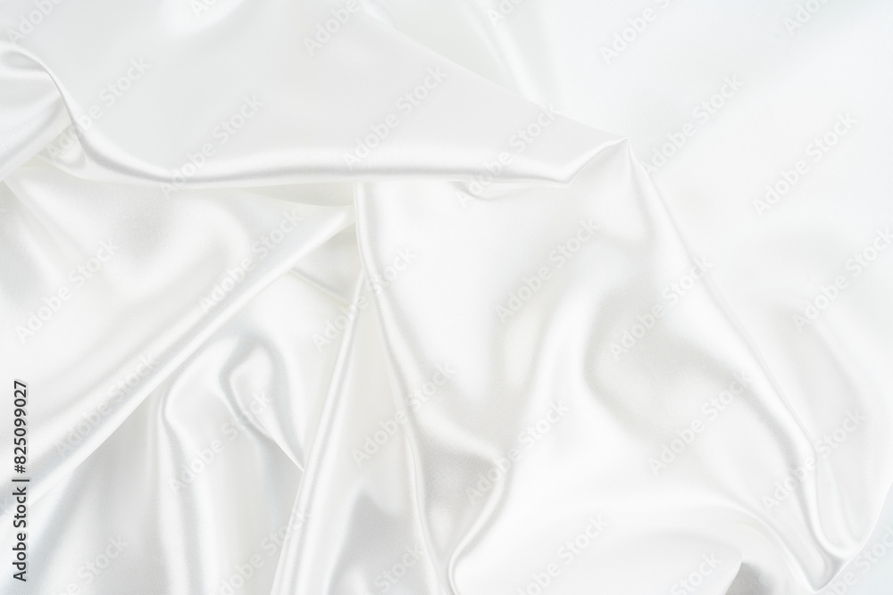 White satin silk wrinkled texture as background