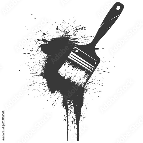 Silhouette brush for painting walls black color only