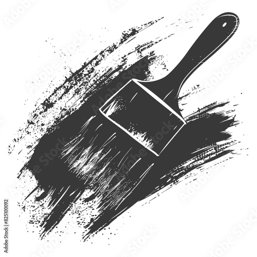 Silhouette brush for painting walls black color only
