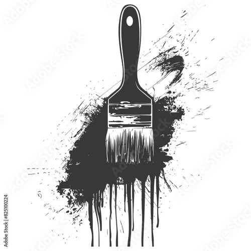 Silhouette brush for painting walls black color only