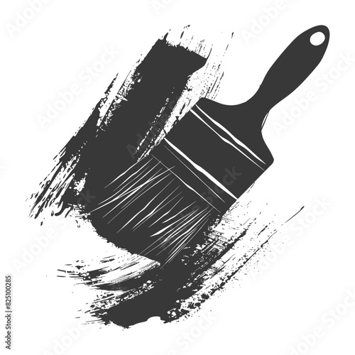 Silhouette brush for painting walls black color only