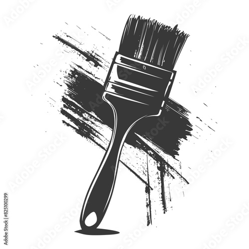Silhouette brush for painting walls black color only