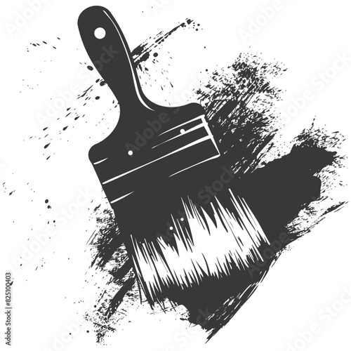 Silhouette brush for painting walls black color only