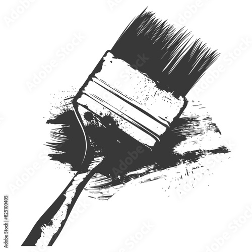 Silhouette brush for painting walls black color only