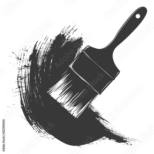 Silhouette brush for painting walls black color only