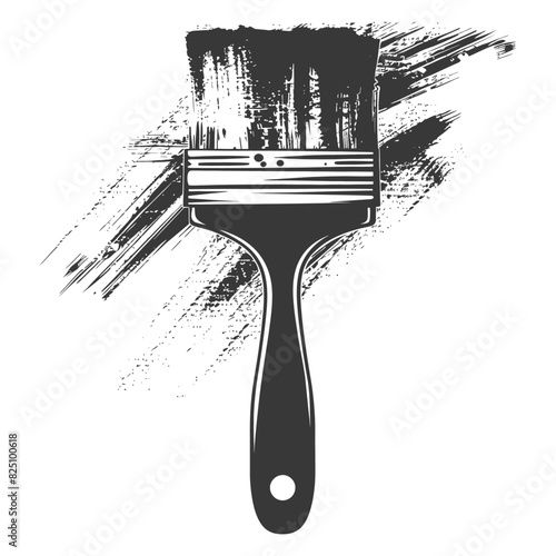 Silhouette brush for painting walls black color only