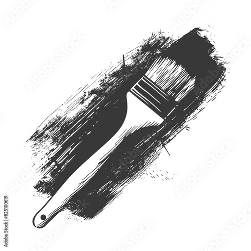 Silhouette brush for painting walls black color only