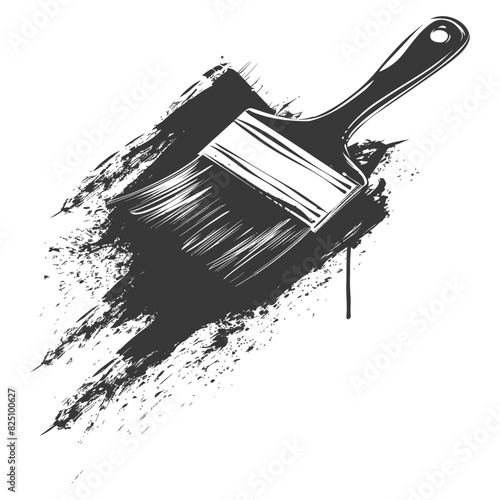 Silhouette brush for painting walls black color only