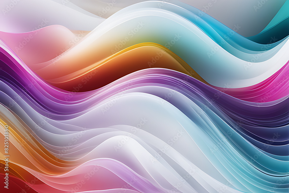 White and colourful flow wave glass colorful background White and colourful flow wave glass colorful background