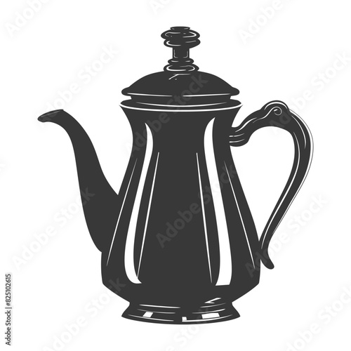 Silhouette coffee pot black color only