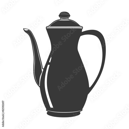 Silhouette coffee pot black color only