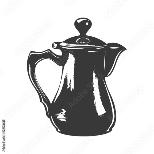 Silhouette coffee pot black color only