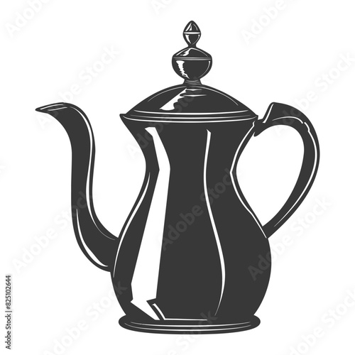Silhouette coffee pot black color only