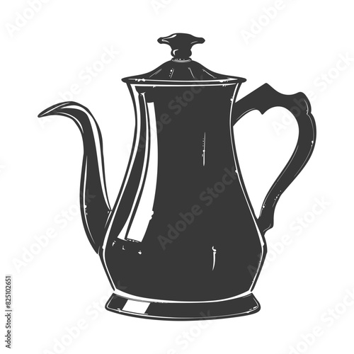 Silhouette coffee pot black color only