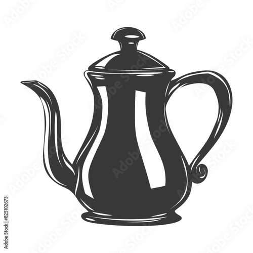 Silhouette coffee pot black color only