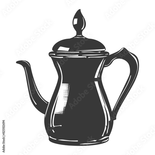 Silhouette coffee pot black color only