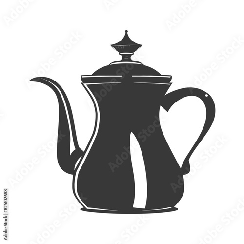 Silhouette coffee pot black color only
