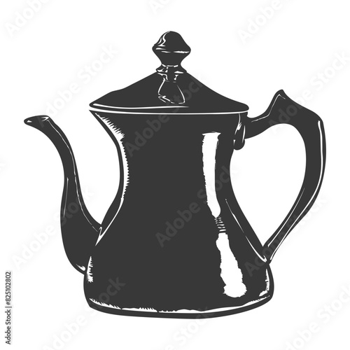 Silhouette coffee pot black color only