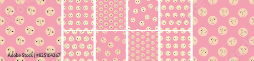 Ten endless patterns, minimal sketch. Endless print, surface design for branding.