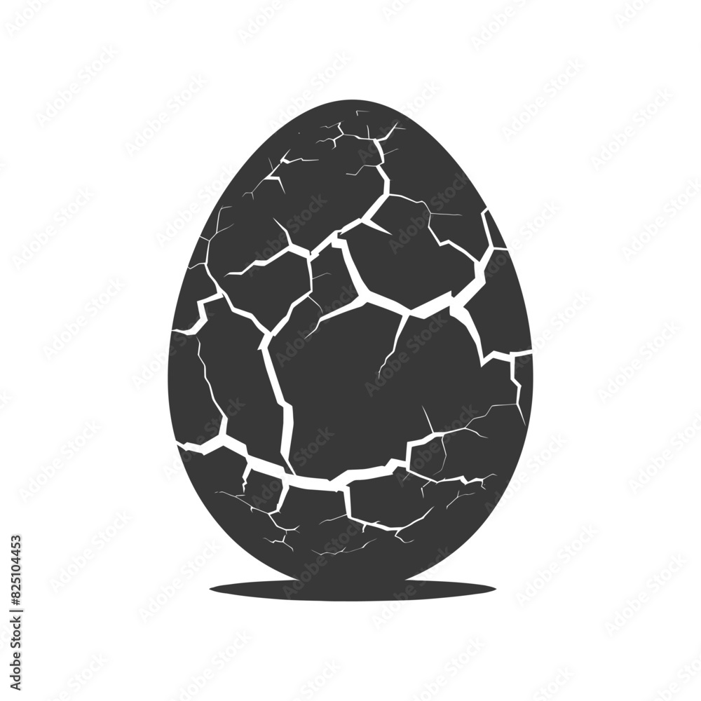 Silhouette cracked egg black color only Silhouette cracked egg black color only