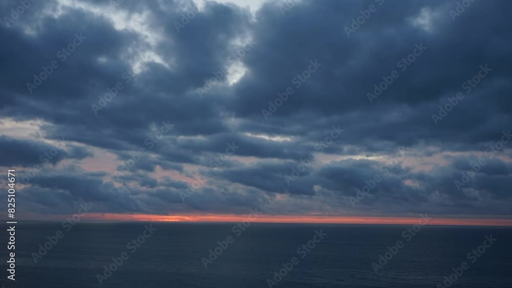 Time lapse of a sunrise panorama from a very high location. The sun rises from the sea water. Incredible sunrise Time lapse of a sunrise panorama from a very high location. The sun rises from the sea water. Incredible sunrise