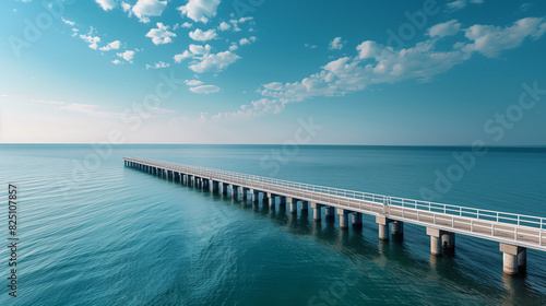 Wallpaper Mural The bridge stretches into the sea with copy space Torontodigital.ca