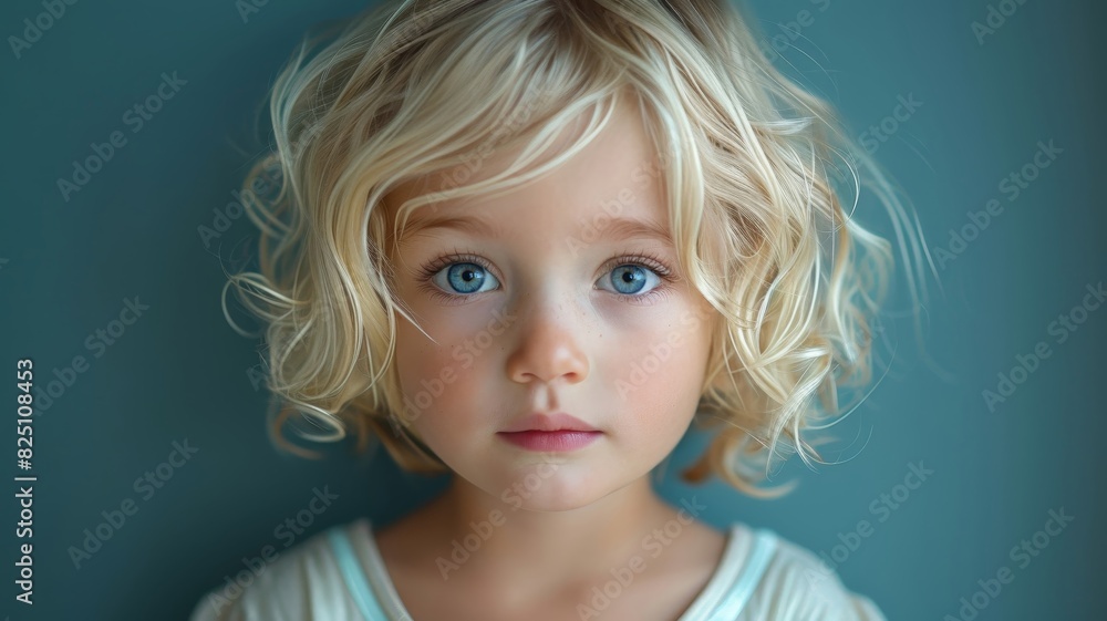 Close Up of Childs Face With Blue Eyes Close Up of Childs Face With Blue Eyes