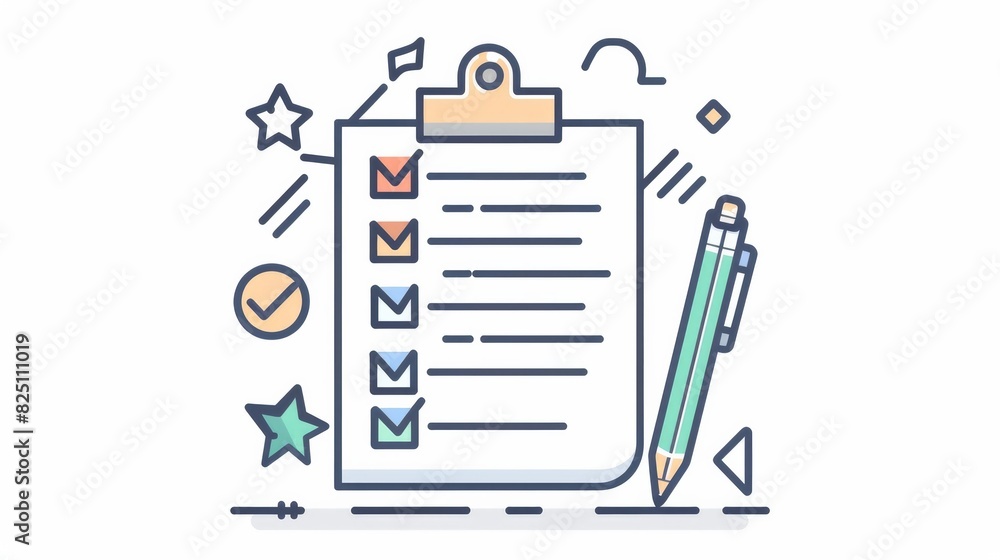 Task List Icon: An icon depicting a task list with boxes or circles ...