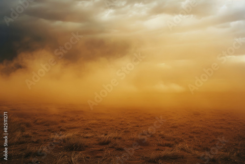 Dust storm. Day of combating sand and dust storms concept.