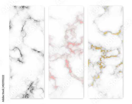 Set of marble texture backgrounds