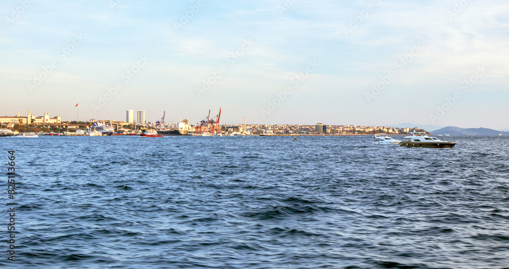 view of the bosphorus strait from city, istanbul view of the bosphorus strait from city, istanbul