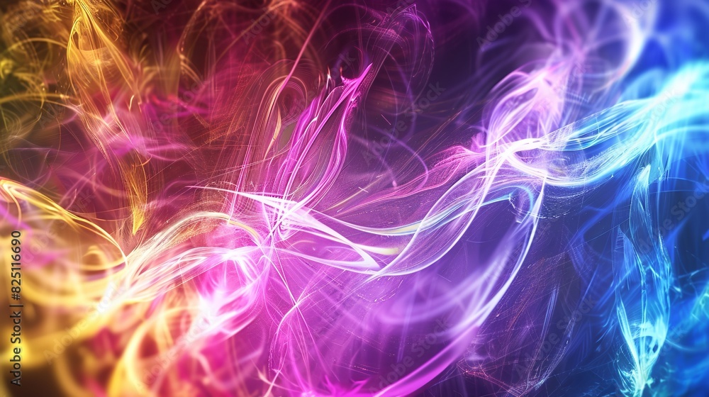 Fototapeta premium Multicolored Energy Flow Background