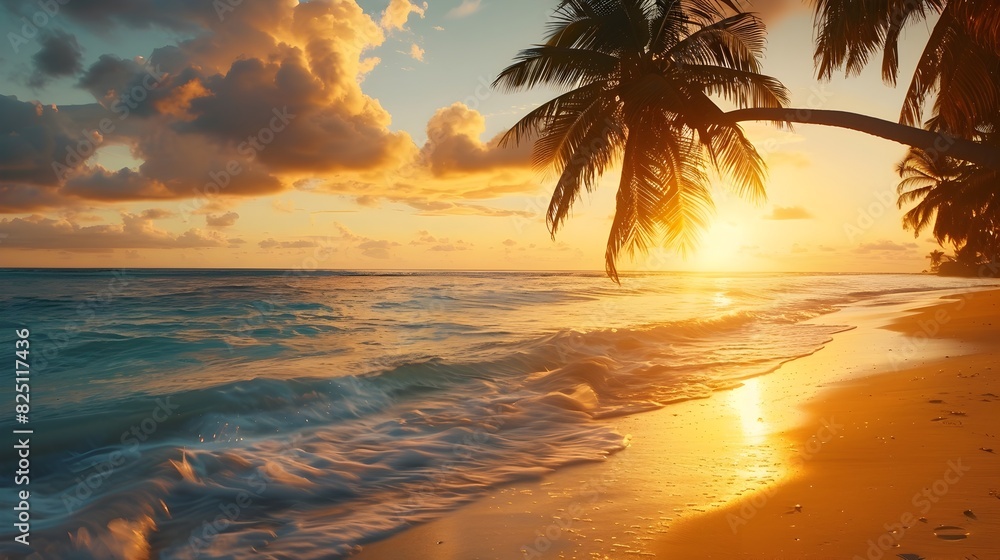 Sunset Palms Invite Tranquil Beach Escape