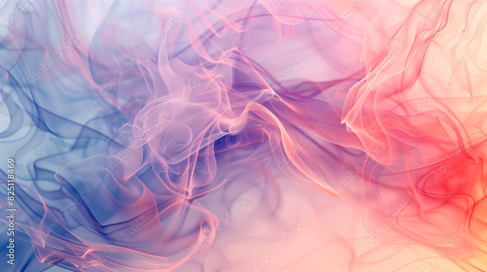 Abstract smoke texture with swirling patterns and gradient colors, background image