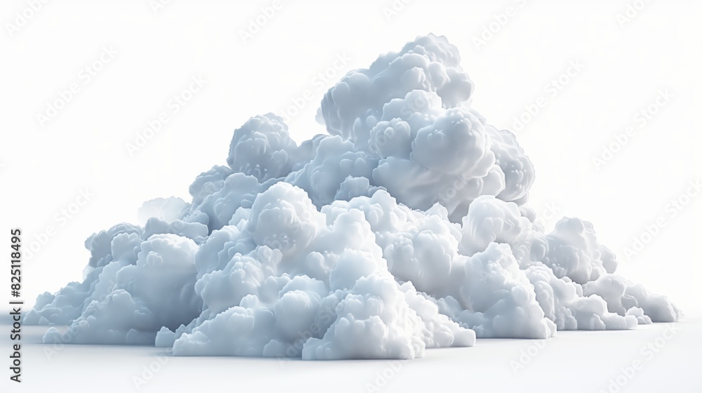 White cloud isolated on white background with clipping path, 3d rendering White cloud isolated on white background with clipping path, 3d rendering