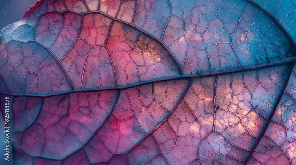 Closeup of a leaf texture with detailed veins and natural colors, background image Closeup of a leaf texture with detailed veins and natural colors, background image