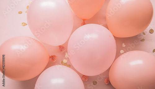 luftballons, hintergrund, pink, rosa, transcendent, farbe, close up, textur, des, jahres, 2025, peach, fuzz, copy space, kulisse, konzept, kreativ, design, muster, pattern, niemand, viel, viele, retro