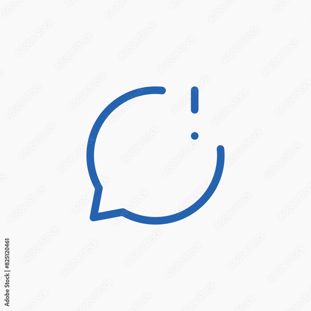 speech bubble message exclamation mark icon speech bubble message exclamation mark icon