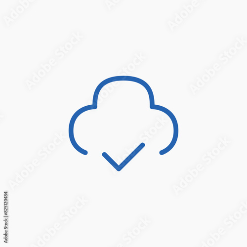 cloud storage tick check mark icon