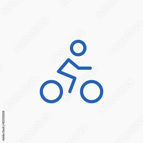 bicycle man sport biking icon