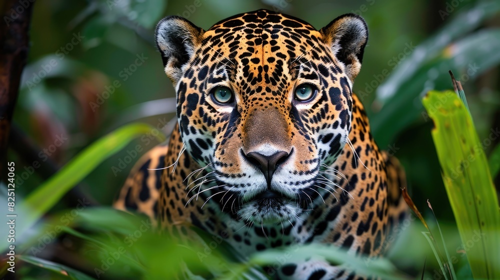 Fototapeta premium A close-up of the jaguar