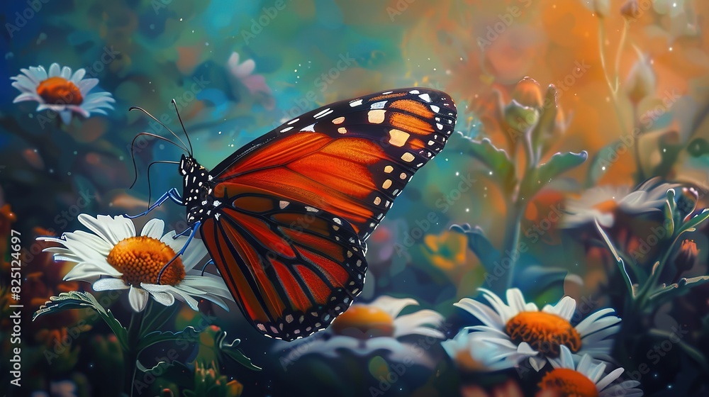 Glorious butterfly on flower Glorious butterfly on flower