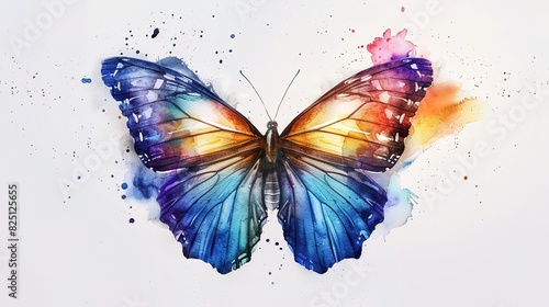 Beautiful Watercolor butterfly illustration