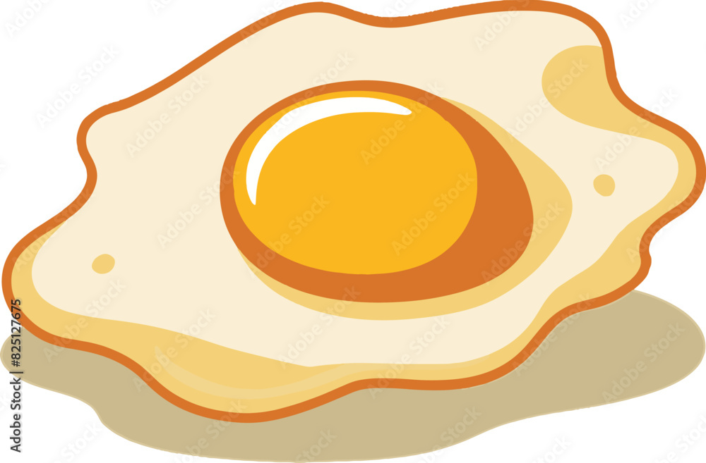 Freshly Fried Egg Vector illustration On White Background. Freshly Fried Egg Vector illustration On White Background.