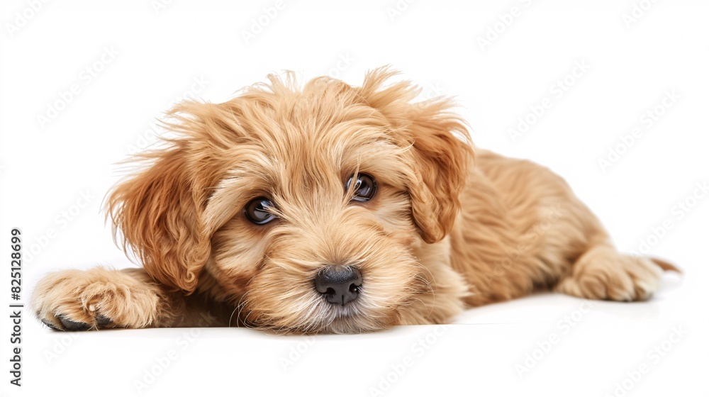 Cute havanese puppy with a playful look on a white background Cute havanese puppy with a playful look on a white background