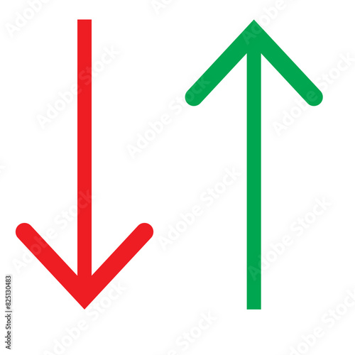 Up and down arrow vector isolated