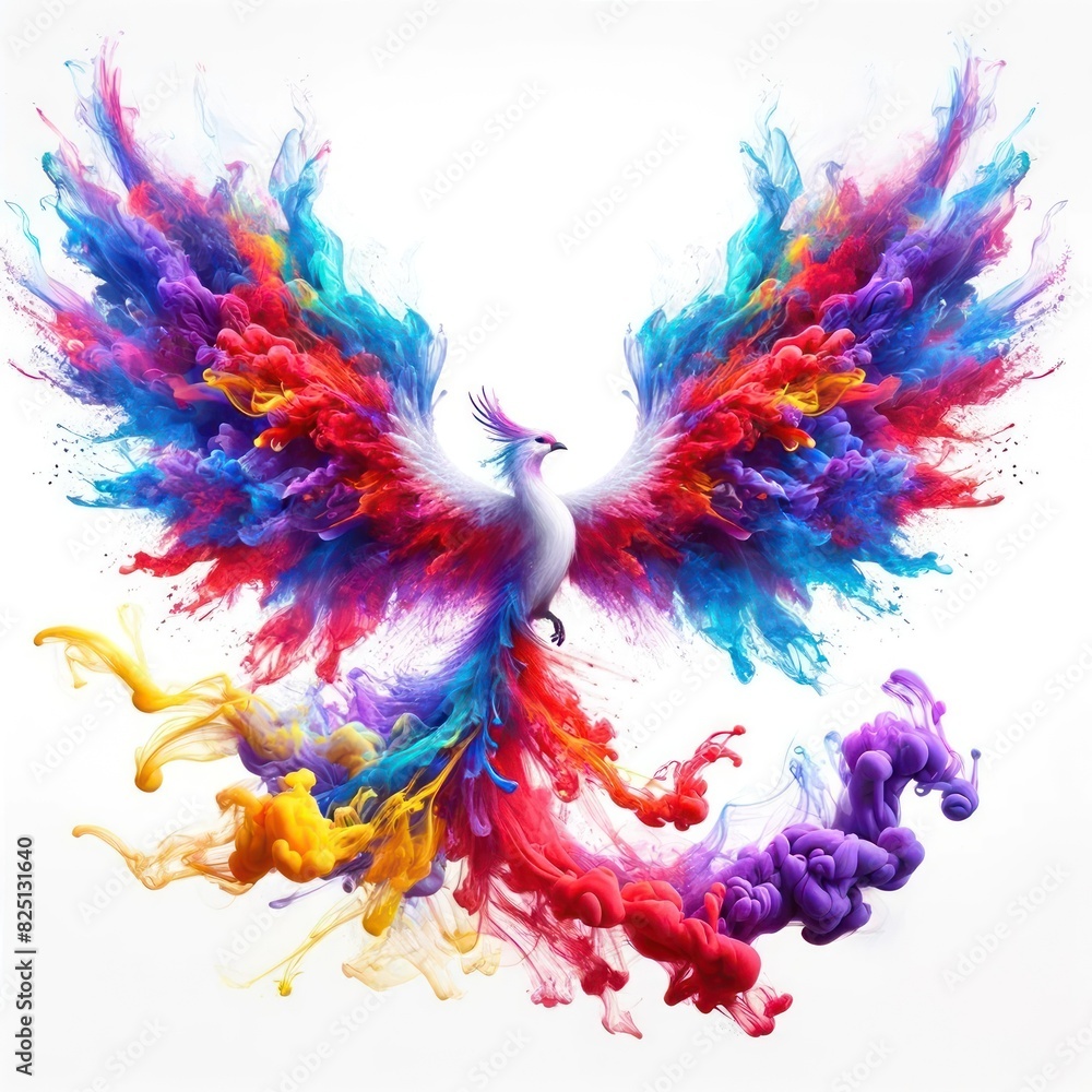 Colorful Phoenix Rising, Vibrant Phoenix Illustration, Abstract Phoenix Art, Dynamic Phoenix Painting Colorful Phoenix Rising, Vibrant Phoenix Illustration, Abstract Phoenix Art, Dynamic Phoenix Painting